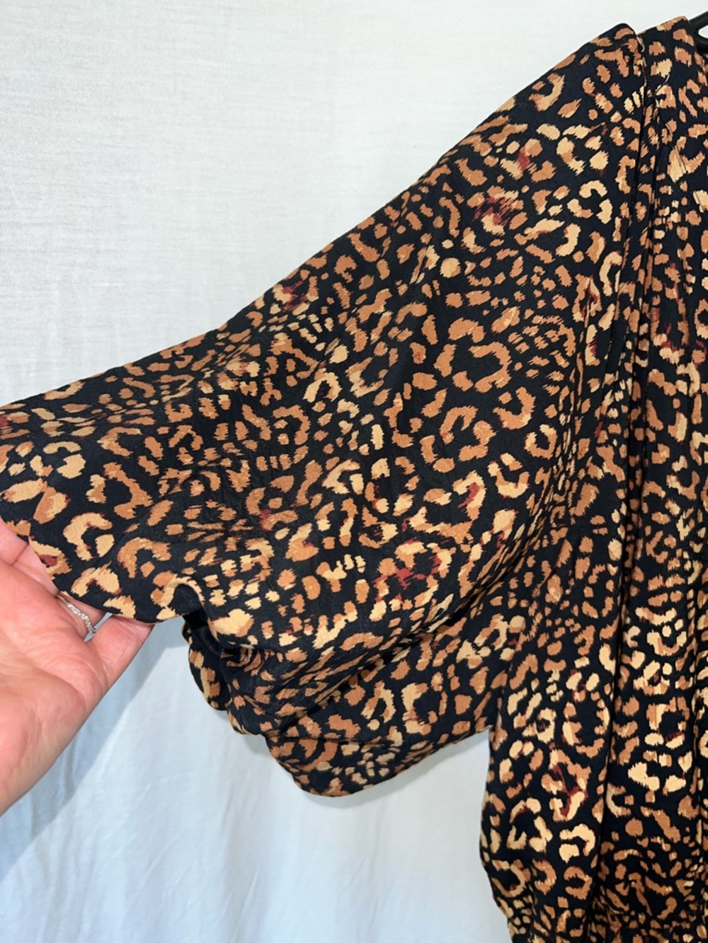 Nine West women’s animal print dress size XXL fully lined balloon sleeves casual - Picture 4 of 15